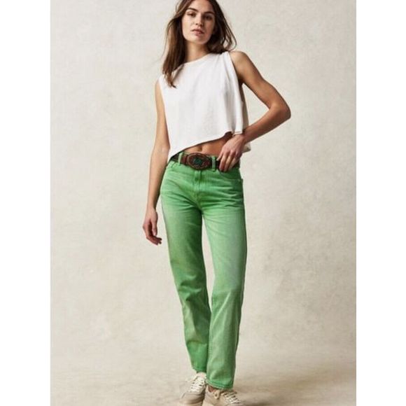 Free People Denim - Free People We The Fre The Pacifica High Rise Straight Leg Jeans Size 24. B19